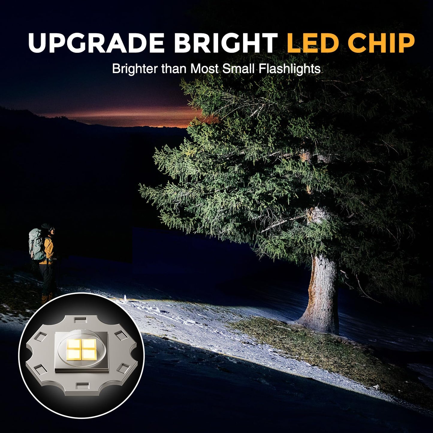 BUCASA Rechargeable Flashlights High Lumens 3 Pack, Brighter Small Flashlight Powerful Tactical Flashlights Rechargeable, Waterproof LED Flashlight with 3 Modes Zoomable for Camping Emergency