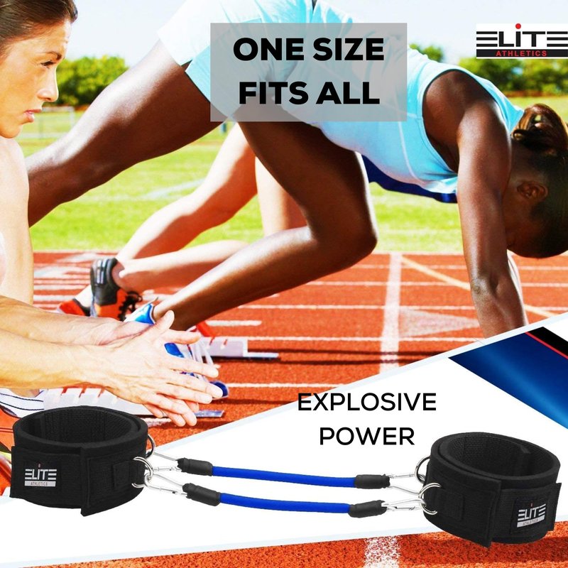 11 Piece Speed Agility Strength Leg Resistance Bands- Fitness Exercise Bands, Complete Set for Soccer Kick Boxing Basketball Football All Sports Training, Official Bands