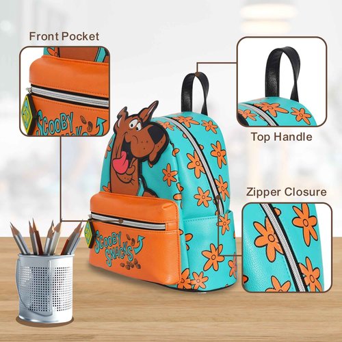 Concept One Scooby Doo Mini Backpack, Scooby Snacks Small Travel Bag for Men and Women, Multi, 9 Inch