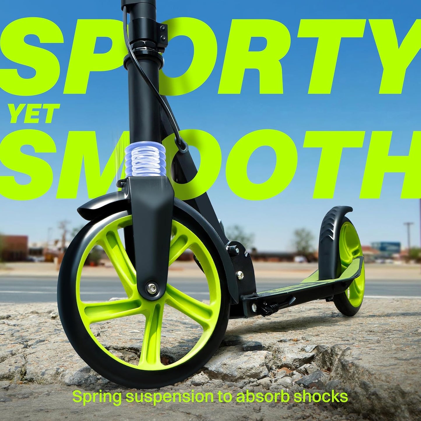 JOVA ZIFFY Kids Scooter - Foldable Kick Scooter with Hand Brake | 4 Adjustable Heights, Lightweight Design, Supports 220 lbs