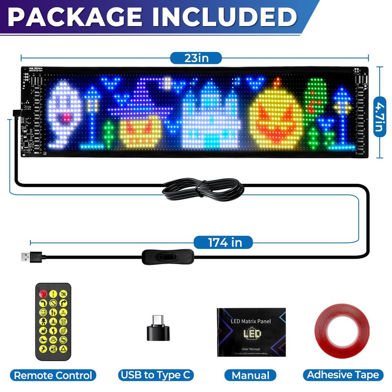 DITRIO Golf Cart Devil Eyes Light,23x5in Programmable Flexible Led Eyes for Car Windshield with App/Remote Control,High Bright DIY Animated Scrolling Electra Eyes for Golf Cart Trucks Suvs Decor