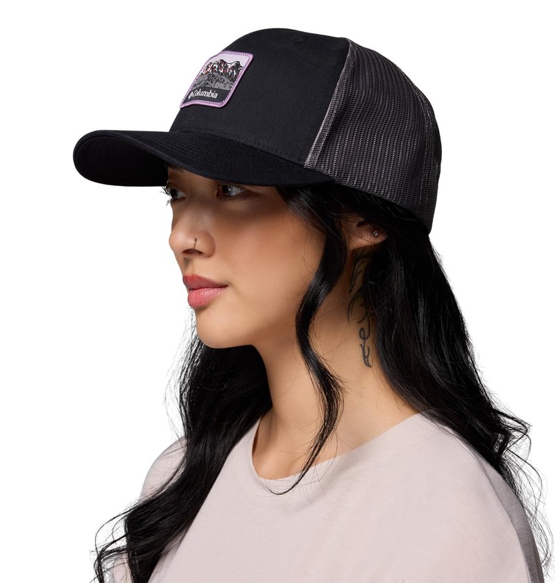 Columbia Unisex Mesh Snap Back, Black/Sisters, One Size