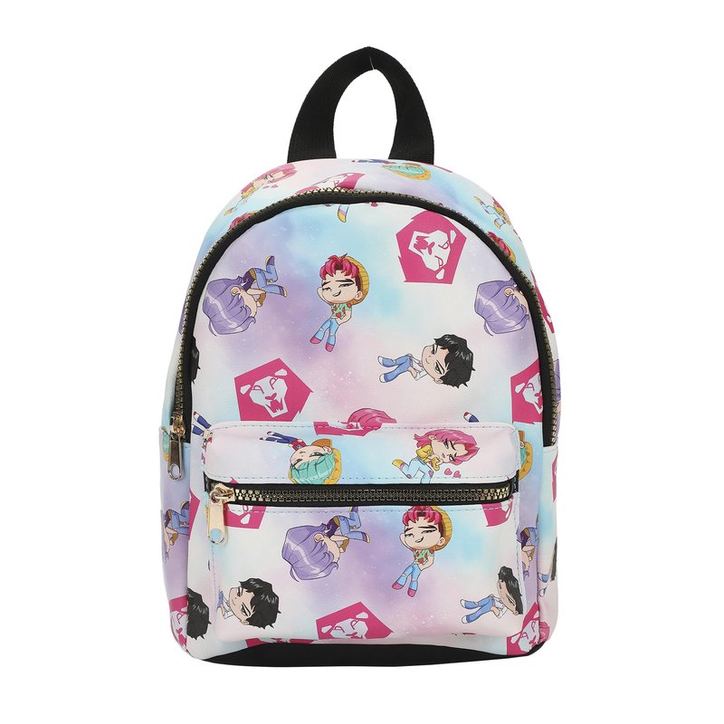 Bioworld KPop Demon Hunters Chibi Saja 9" Adult Blue & Pink Mini Backpack
