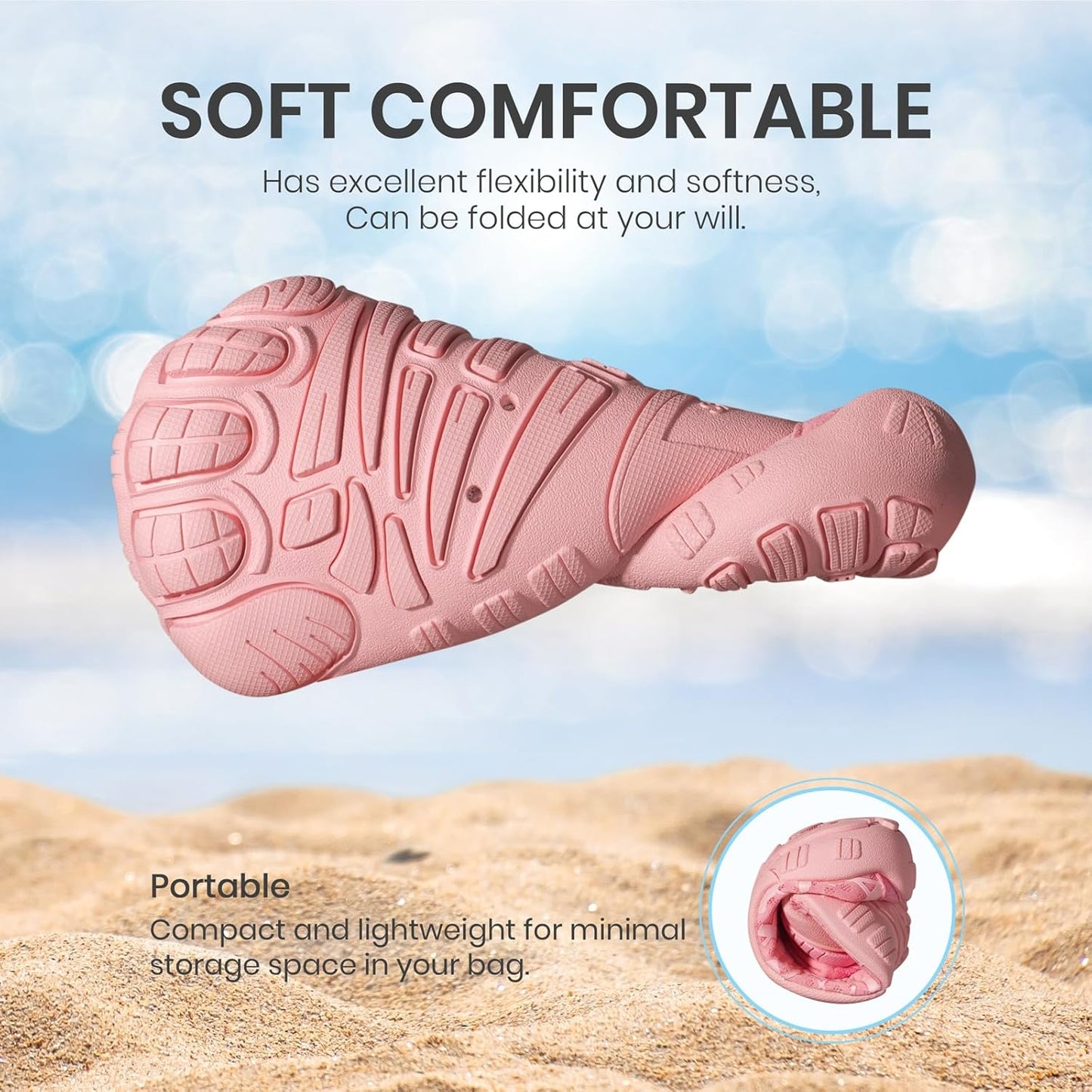 Barefoot Water Shoes for Kids | Quick-Dry Sand Shoes with Wide Toe Box - Non-Slip for Hiking, Swimming, Beach, Pool, Kayak | Toddler Sizes