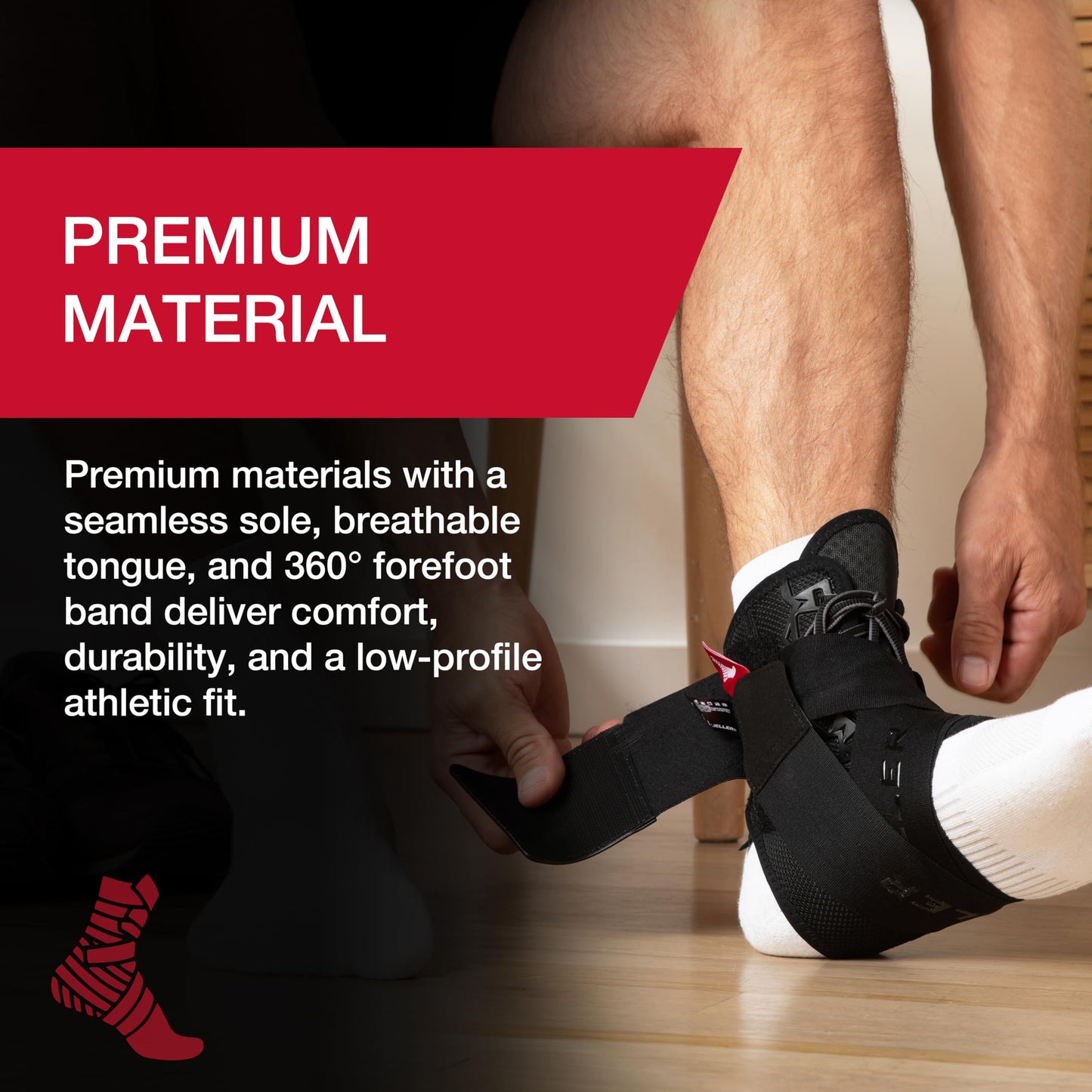 MUELLER Sports Medicine The One Ankle Brace Premium for Men and Women, Ankle Stabilizer for Compression and Pain Relief Support, Ideal for Sprains, Strains, Arthritis, Black, Medium
