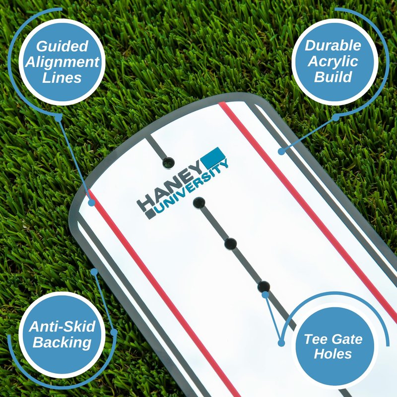 Hank Haney's Golf Putting Mirror - Golf Putting Trainer and Golf Putting Aid For Indoor and Outdoor Golf Putting Practice - Putting Mirror Training Aid For Golf Including Haney University Video Access