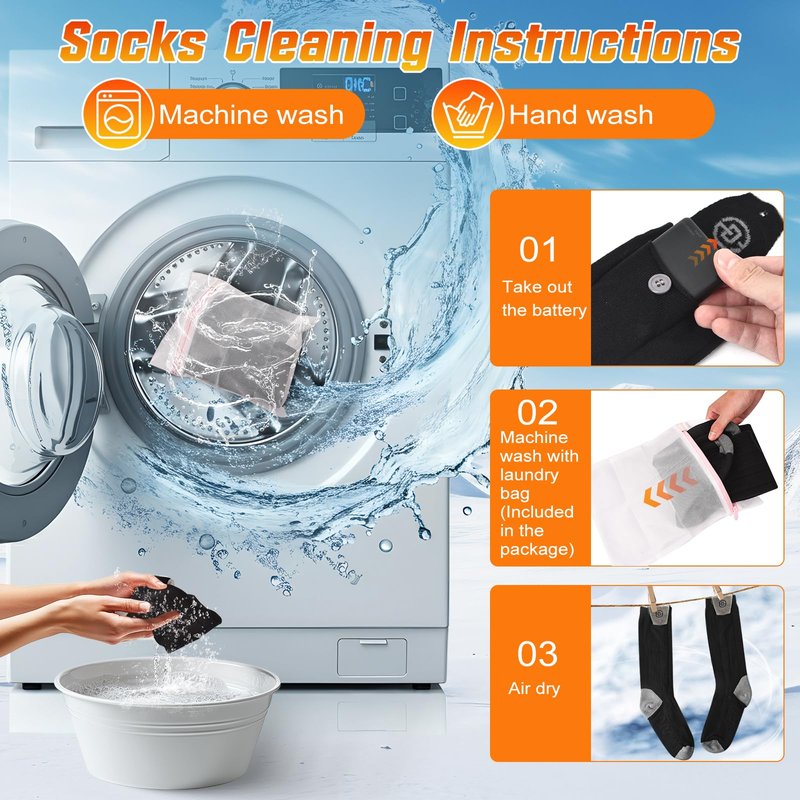 ChieAdt Heated Socks for Men Women with APP Control 8000mAh Battery Rechargeable Electric Sock 4 Heating Level Washable Winter Foot Warmer for Hunting Outdoor Work Ski Hiking Fishing XL