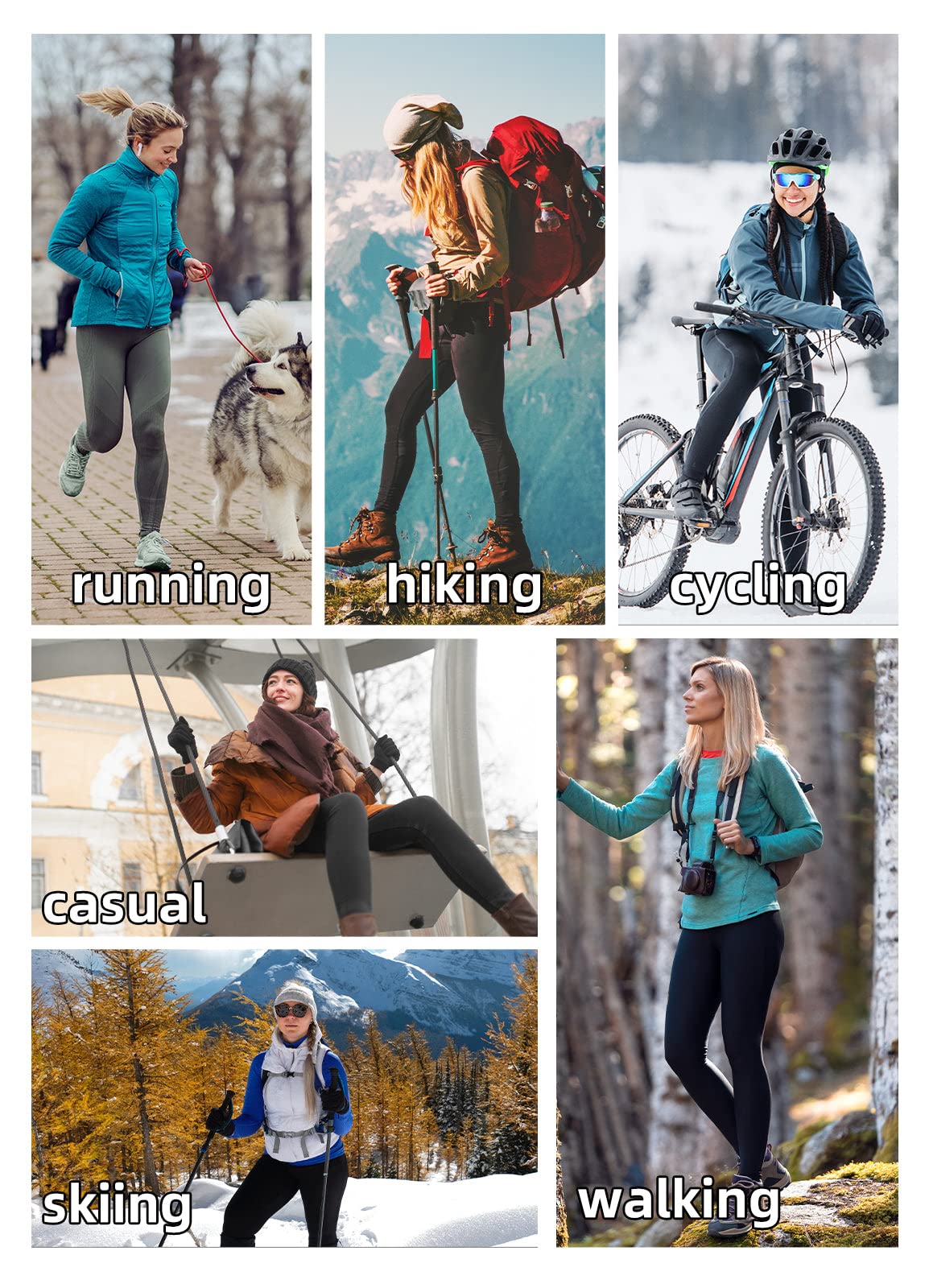 baleaf Thermal Leggings for Women Waterproof Fleece Lined Hiking Pants Winter Warm Tights Skiing Running Yoga Gear Navy XL