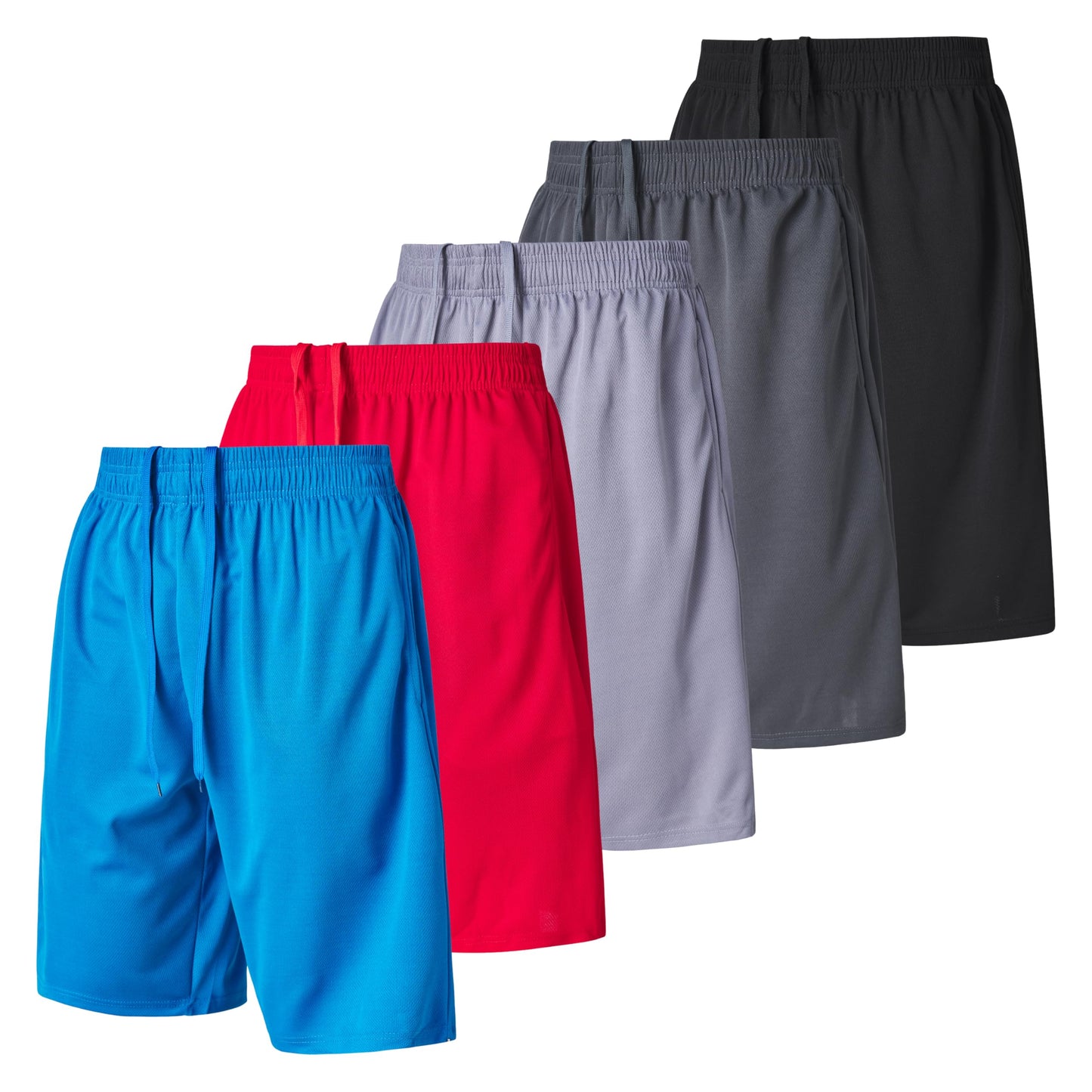Ultra Performance 5 Pack Mens Shorts, Athletic Gym Shorts Workout Basketball Shorts for Men, 2X