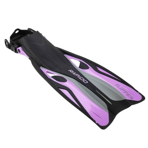 Phantom Aquatics Rapido Boutique Collection Clareza Three Window Tempered Glass Lens Mask Fin Snorkel Set with Snorkeling Gear Carry Bag, PR-LG, Lilac, ml/XL, 9-11 / EU: 41-45 (RPDCMFS-PR-LG_1)