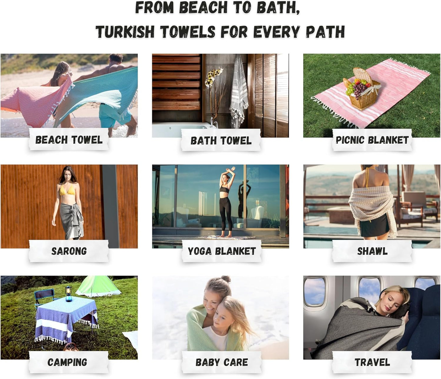 Turkish Beach Towel - 100% Cotton, Quick Dry & Sand Free | Oversized 71x39 Inches - Diamond Yellow