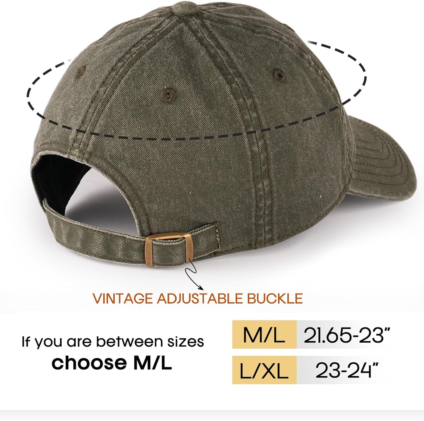 FURTALK Vintage Washed Cotton Baseball Cap - Unisex Distressed Dad Hat | Adjustable Fit, 3 Packs