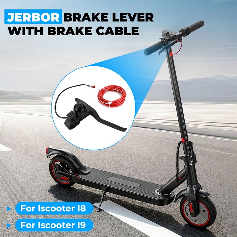 Jerbor Brake Handle Lever with Brake Cable for iScooter i8/i9, Handlebar Lever Parts Brake Assembly Kit, Electric Scooter Replacement for Iscooter