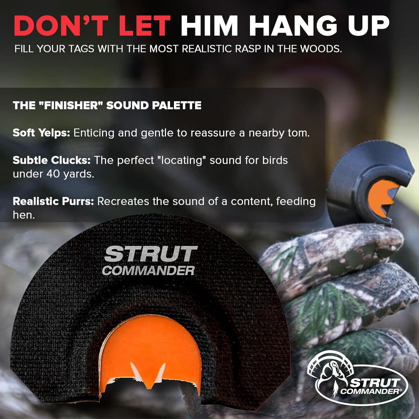 Turkey Mouth Call - Strut Commander Game Calling Accessory for Hunters | Premium Quality Sound