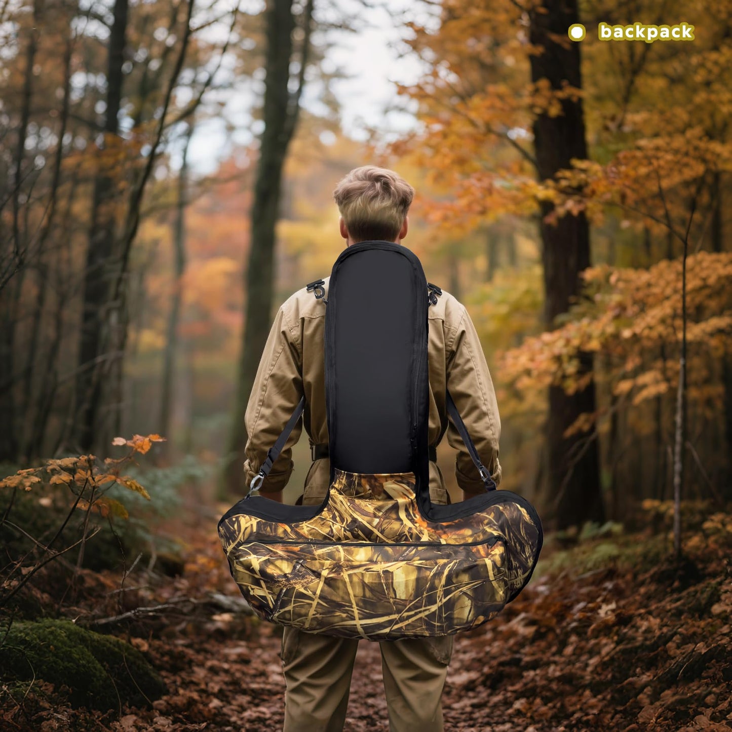 Silfrae Soft Crossbow Case Padded Crossbow Case for Crossbow with Scopes (Reed Camo)