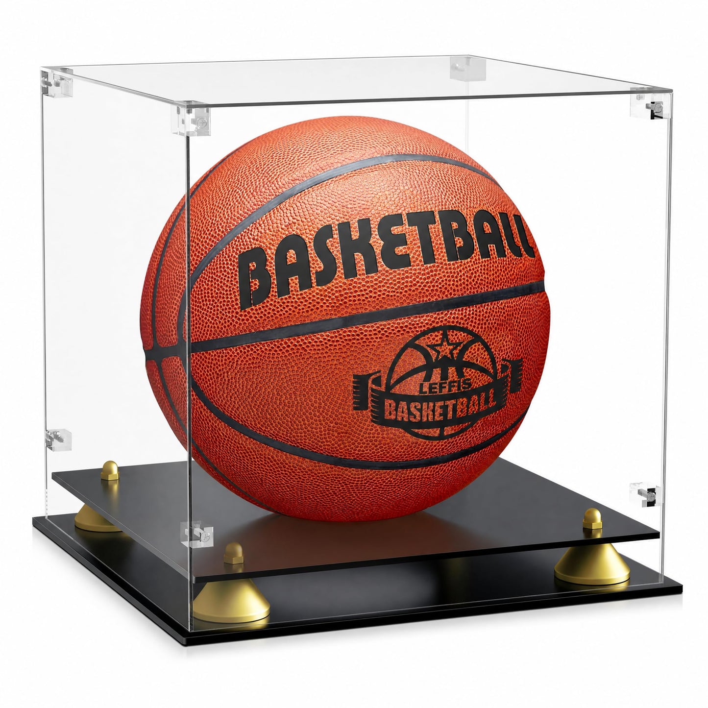 Basketball Display Case, Leffis Clear Acrylic Basketball Holder Display Box