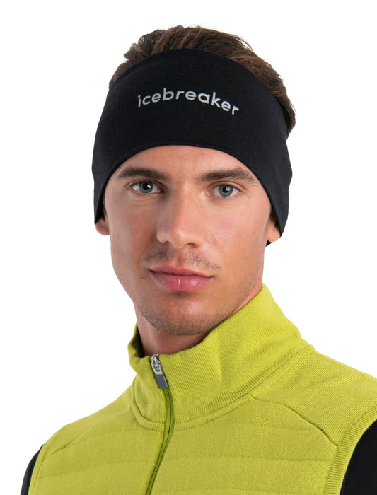 Icebreaker Unisex Merino 200 Oasis Headband for Men & Women - Black - One Size