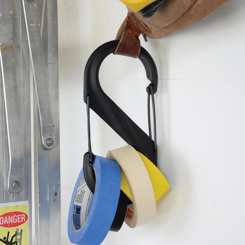 Nite Ize S-Biner Plastic Dual Carabiner - Daily Use Double-Sided S-Biner - Dual Clip Carabiner Accessory for Holding & Organizing - Accessory for Camping & More - Black, Size 10 (2 Pack)
