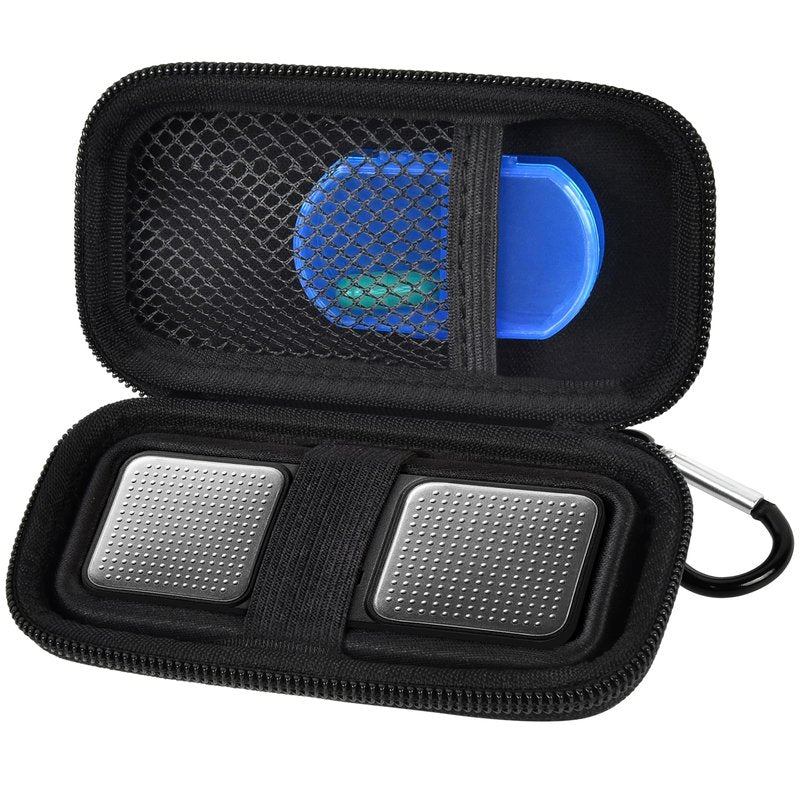 PAIYULE Heart Rate Monitor Case for KardiaMobile 6L / 6L Max 1L Personal EKG Monitor Storage Holder for Cardiac Mobile Portable Heart Rate Monitor Bag Organizer (Pill Box Included) (Full Black)