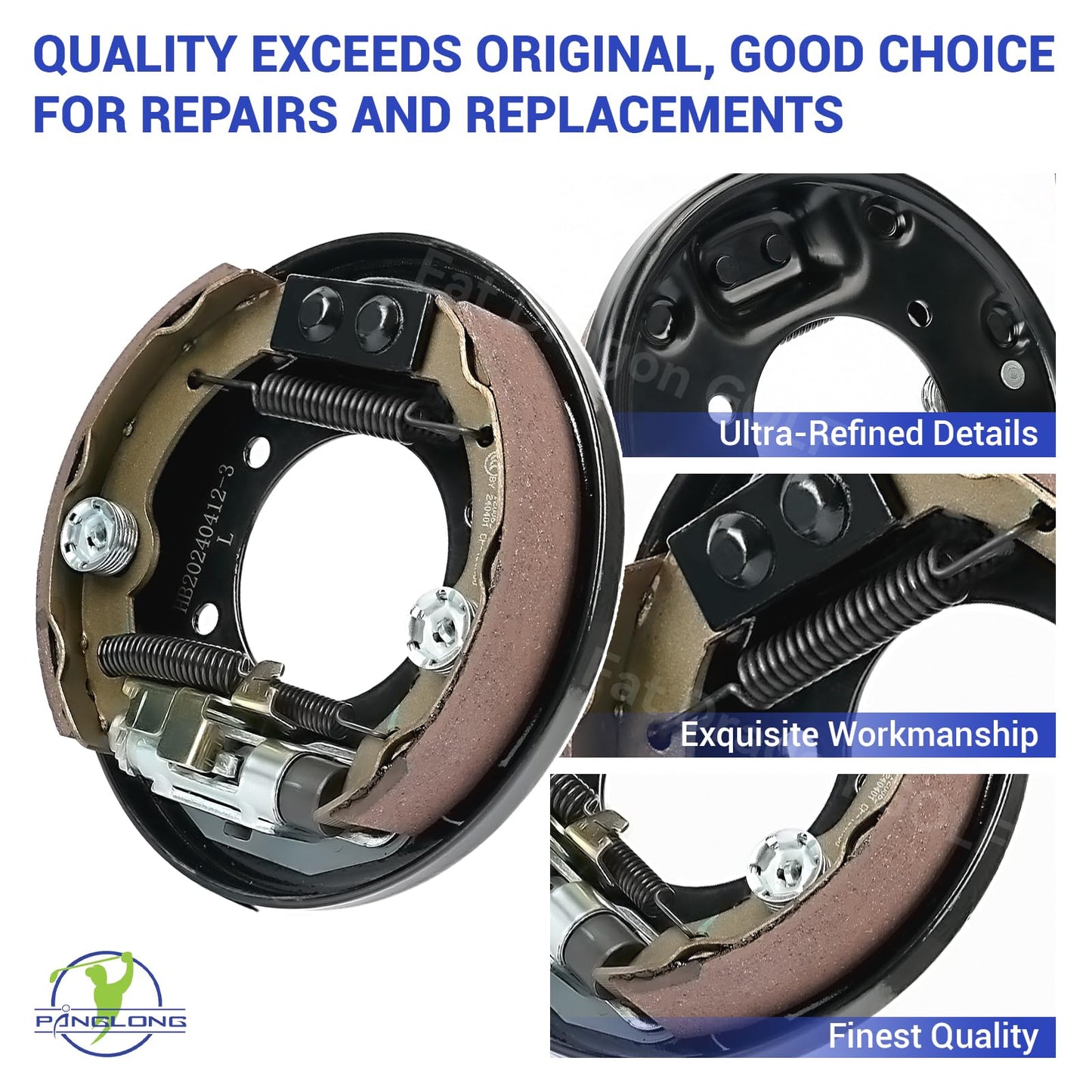 Panglong Golf Cart Brake Assembly, Fit Yamaha Rear Brake & EZGO TXT Rear Brake, Suitable for Yamaha G14,G16,G19,G20,G21,G22, EZGO TXT Medalist, OEM# 70998G01,70998-G02,JN6-F7290-03-00,JN6-F7280-03-00