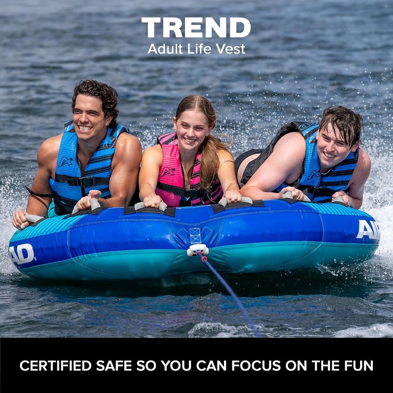 Airhead Life Jacket - USCG Approved Watersports Vest for Adults & Kids | Ideal for Boating, Tubing & Swimming