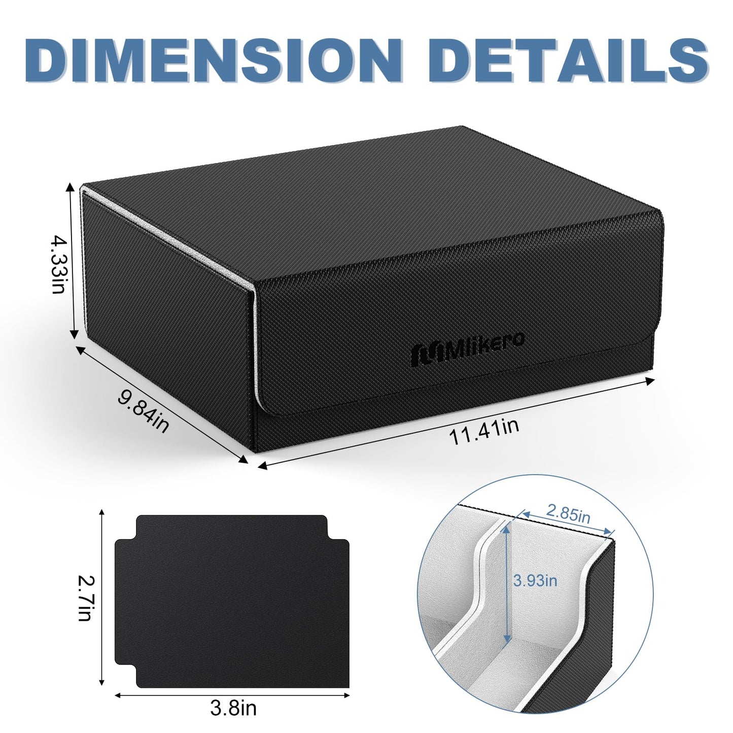 Mlikero 500 Black Card Sleeves and 1800+ Card Deck Box