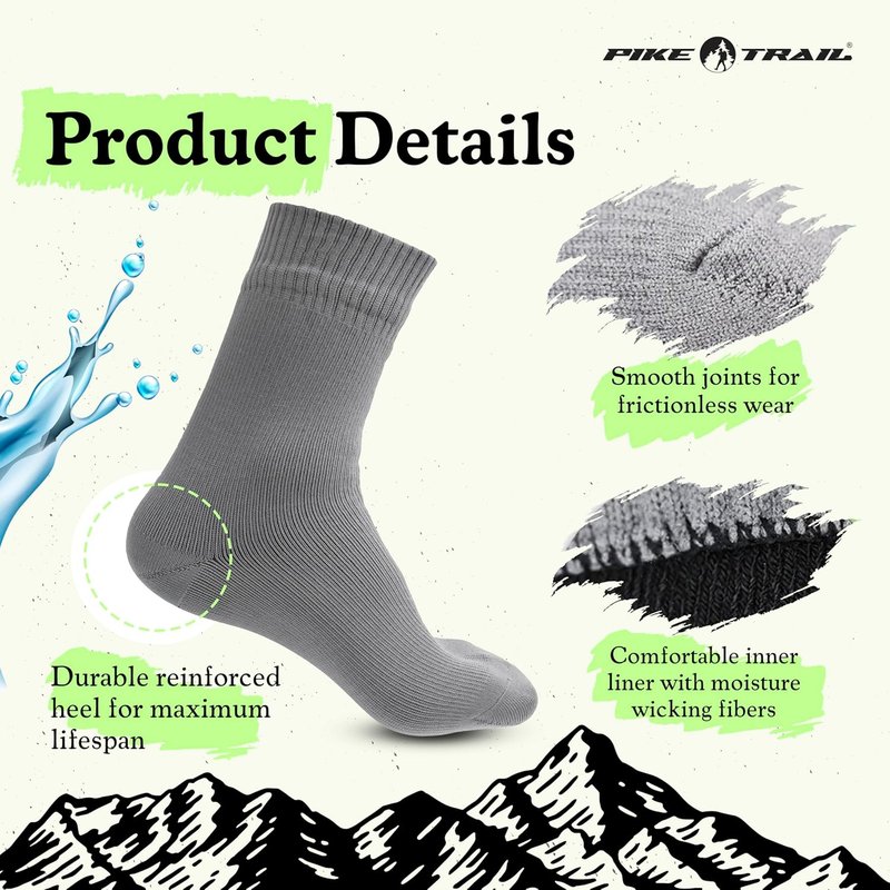 Breathable Waterproof Hiking Socks - Perfect for Trekking, Wading & Fishing | Outdoor Essentials