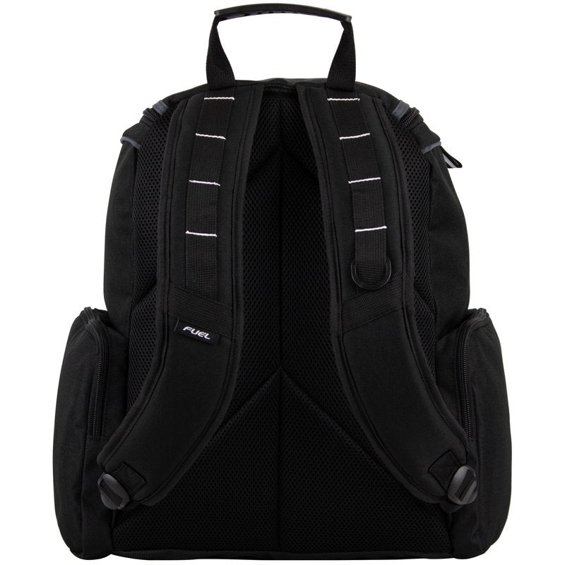 FUEL Oversized Wide Mouth Backpack with Multiple Compartments, Large Storage for Hiking, Work, Classroom, and Traveling - Grey Trim