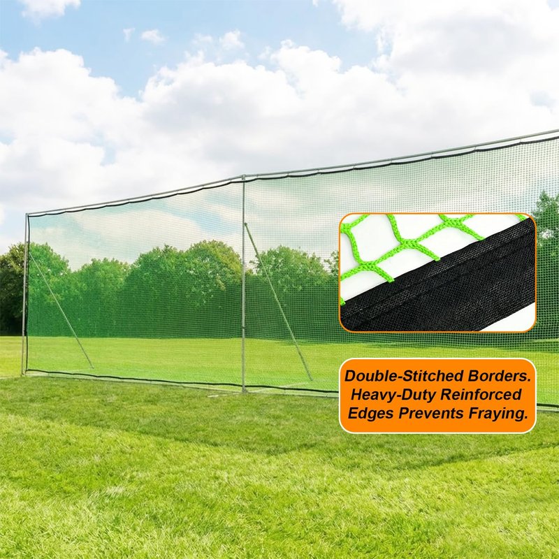 Gagalileo Golf Net for Hitting Cage - High Impact Replacement Practice Netting Easy Assemble Durable Nylon PE Blend for Backyard Indoor Garage Driving Chipping Training 10X10 FT