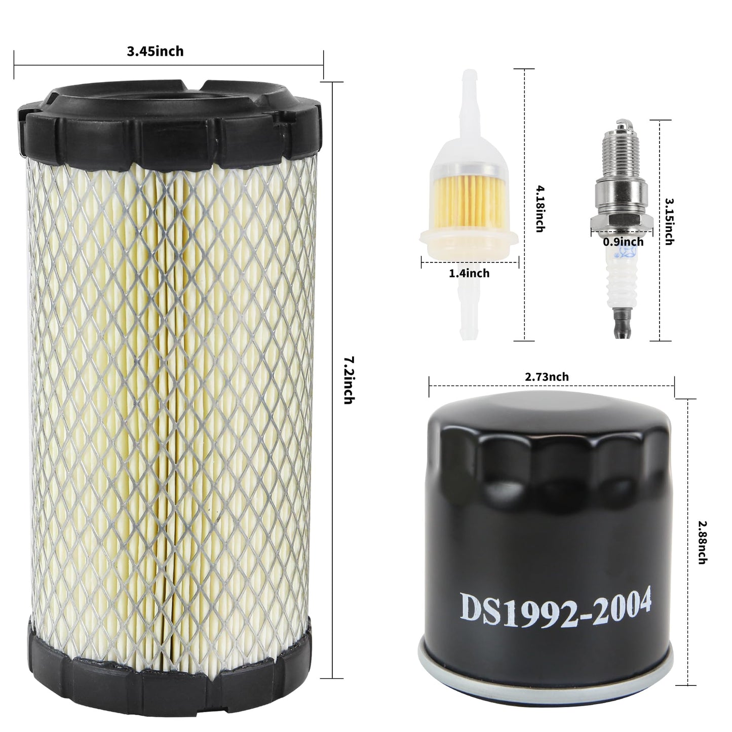 Mixopoly Golf Cart Tune Up Kit AM1220301 for Club Car Precedent 2004-up Gas with FE290 FE350 Kawasaki Motor, Air Oil Fuel Filter and Spark Plug Engine Maintenance Kit