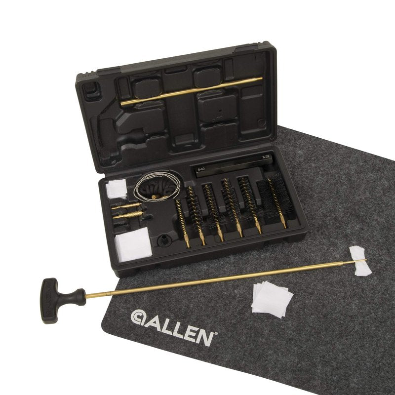 Allen Company Krome Modern Sporting Rifle Cleaning Kit, .22, .223, .30, & .308 Cal., 17-Pieces, Black