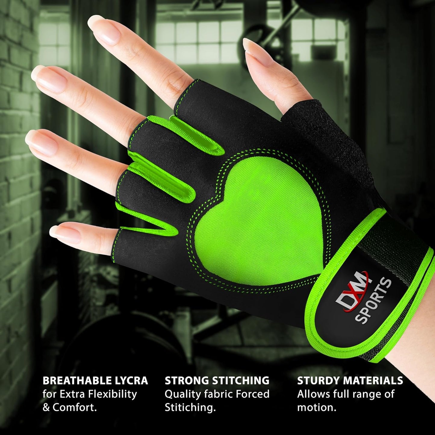 **Workout Gloves for Women - DXM SPORTS Weight Lifting Gloves with Wrist Support | Ideal for Gym, Cycling & Training**