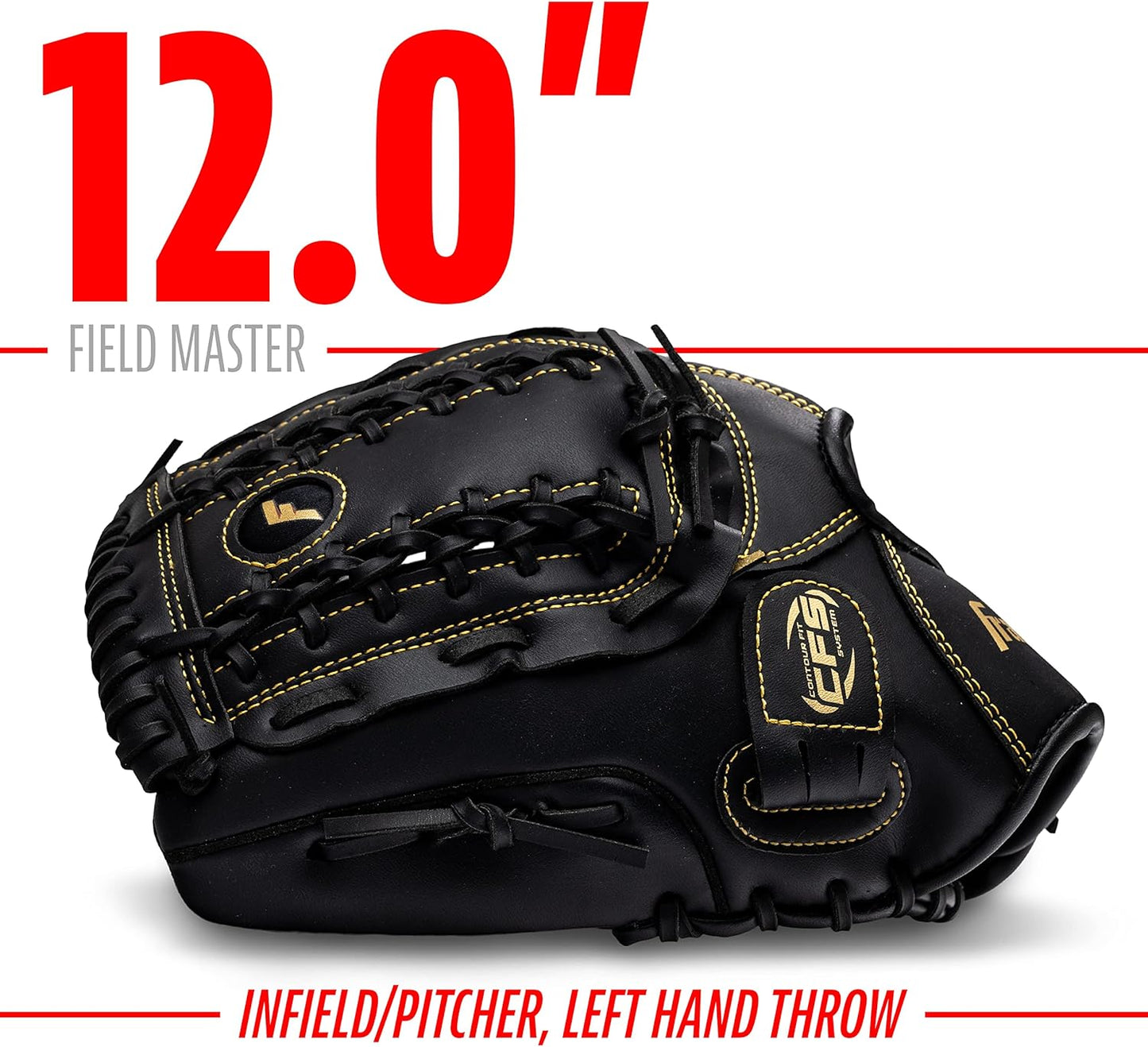 Franklin Sports Field Master Baseball & Softball Glove - Adult & Youth Mitts | Right Hand Throw, Versatile Fit