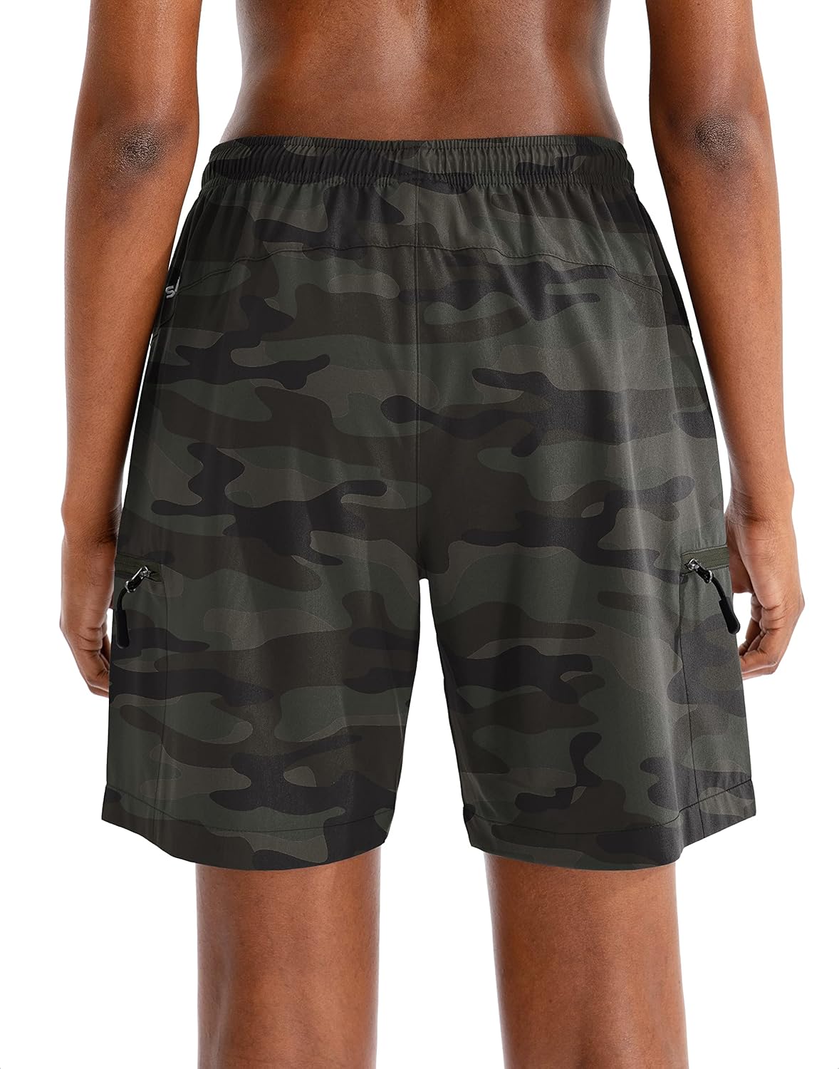 SANTINY Women's Quick Dry Hiking Cargo Shorts | Lightweight Athletic Shorts with Zipper Pockets - 5"/7"/9" Sizes