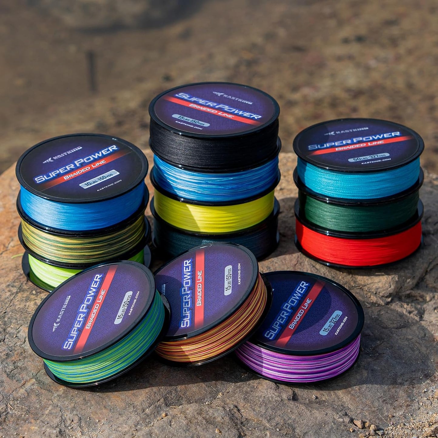 KastKing SuperPower Braided Fishing Line - Zero Stretch, Abrasion Resistant, Smaller Diameter | 150 Yards, Green