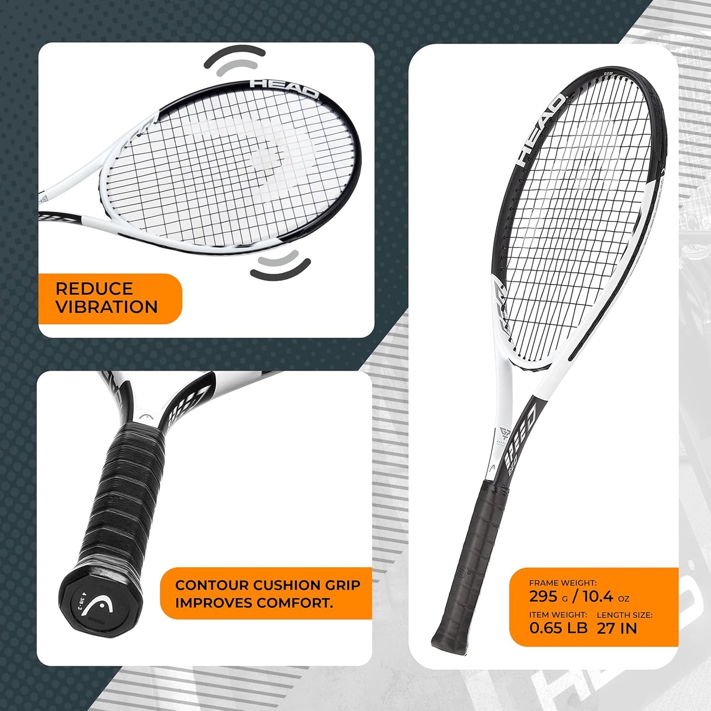 HEAD Geo Speed Tennis Racket - Pre-Strung Lightweight 27.5-Inch Adult Racquet