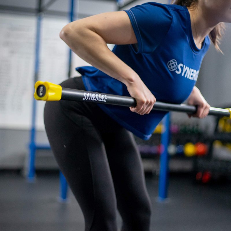 Synergee Workout Bar Weight Bar - 8lb Weights Padded Weighted Bars – Body Toning Exercise Bar, Strength & Condition