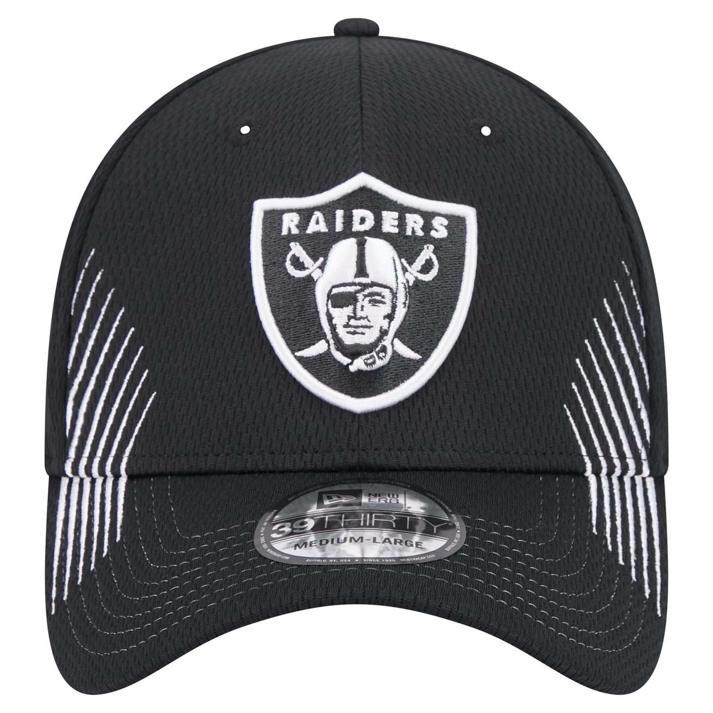 New Era Men's Black Las Vegas Raiders Active 39THIRTY Flex Hat