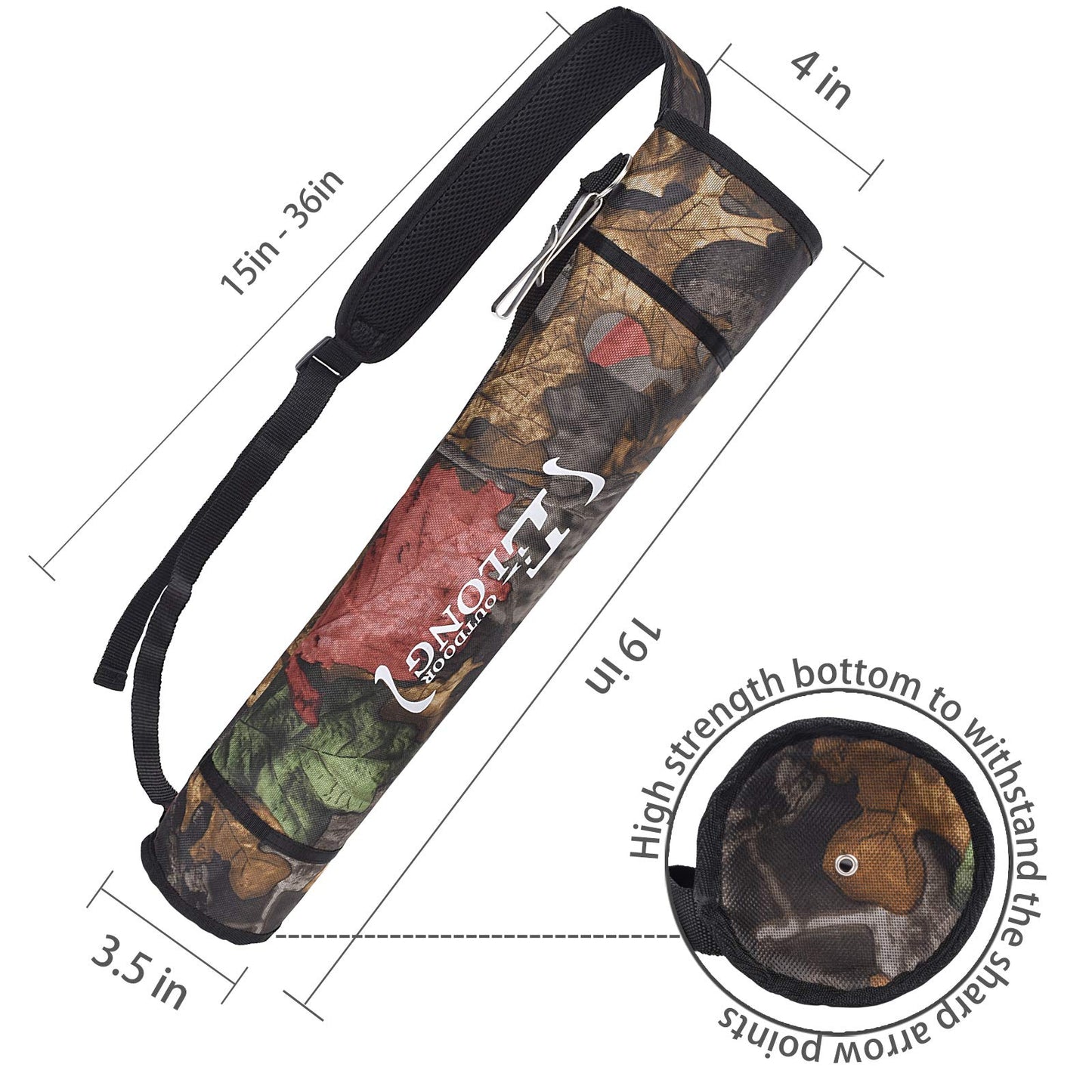 EOUS Archery Arrow Holder for Youth Kid Childrens Arrow Quiver Bags for Arrows Kids,Back and Hip Side Quiver,CAMO