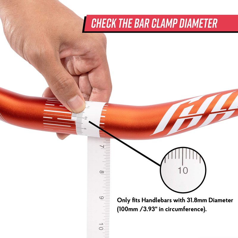 Funn Crossfire Mountain Bike Stem with 31.8mm Bar Clamp - Durable and Lightweight Alloy Bicycle Stem for Mountain Bike and BMX Bike, Length 50mm stem (Red)