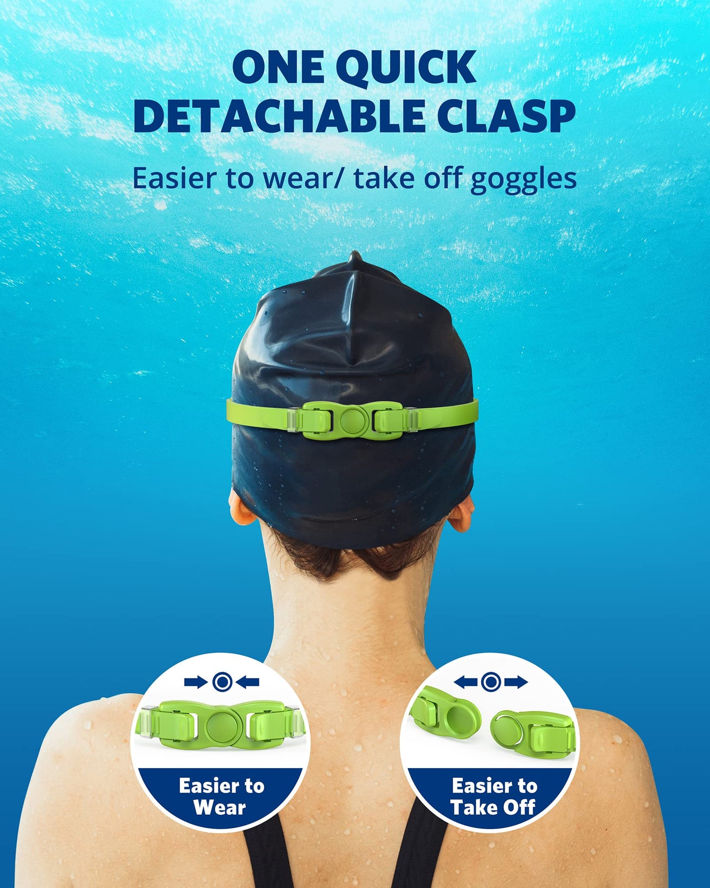 Aegend Swim Goggles, 2 Pack Swimming Goggles No Leaking Adult Men Women Youth, Flexible, Detachable, Mirrored, Pink & Green