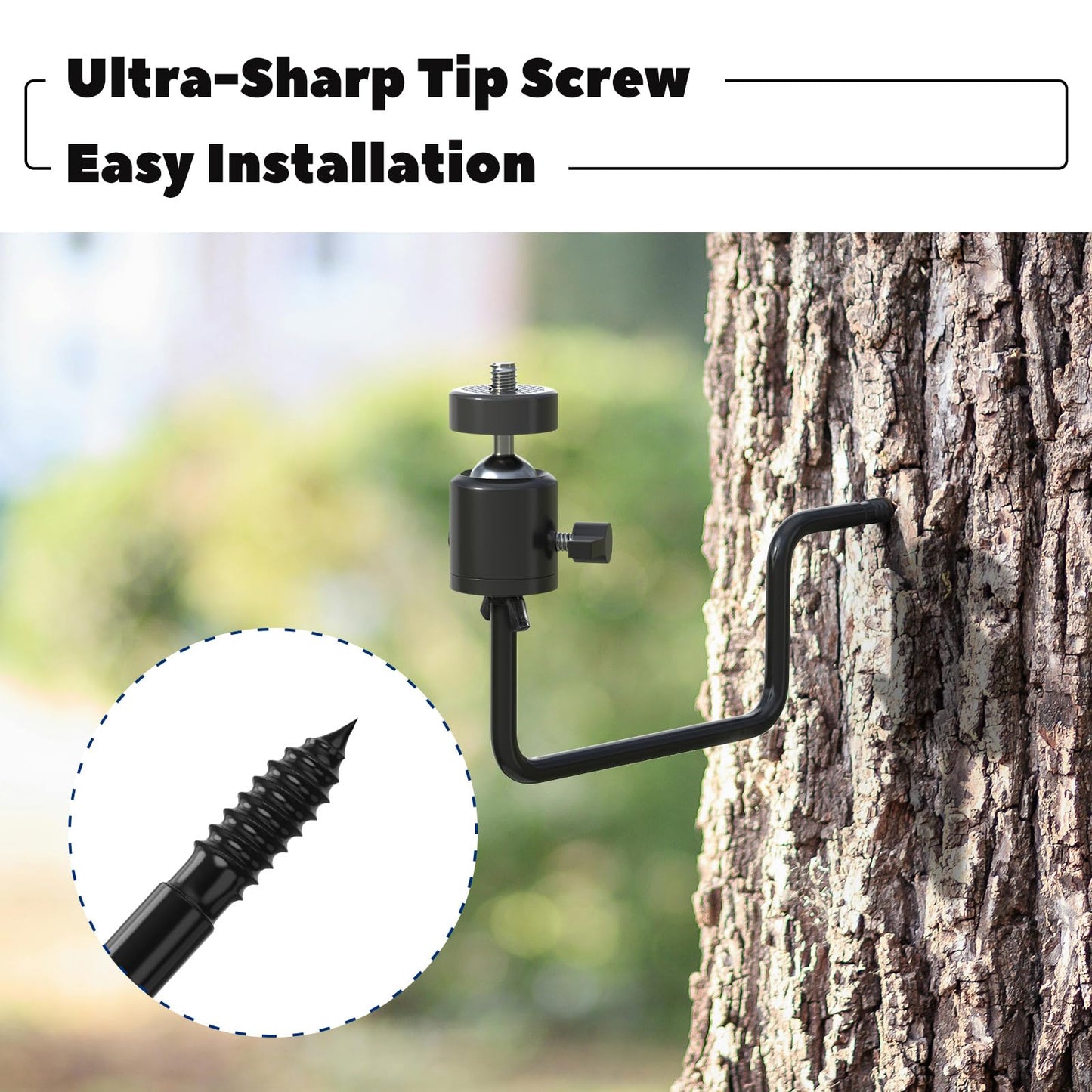 ORIPIK Trail Camera Tree Mount: 360 Degrees Adjustable Game Camera Mount with 1/4 inch Screw, Easy Installation & Compact Sturdy, 3 Pack