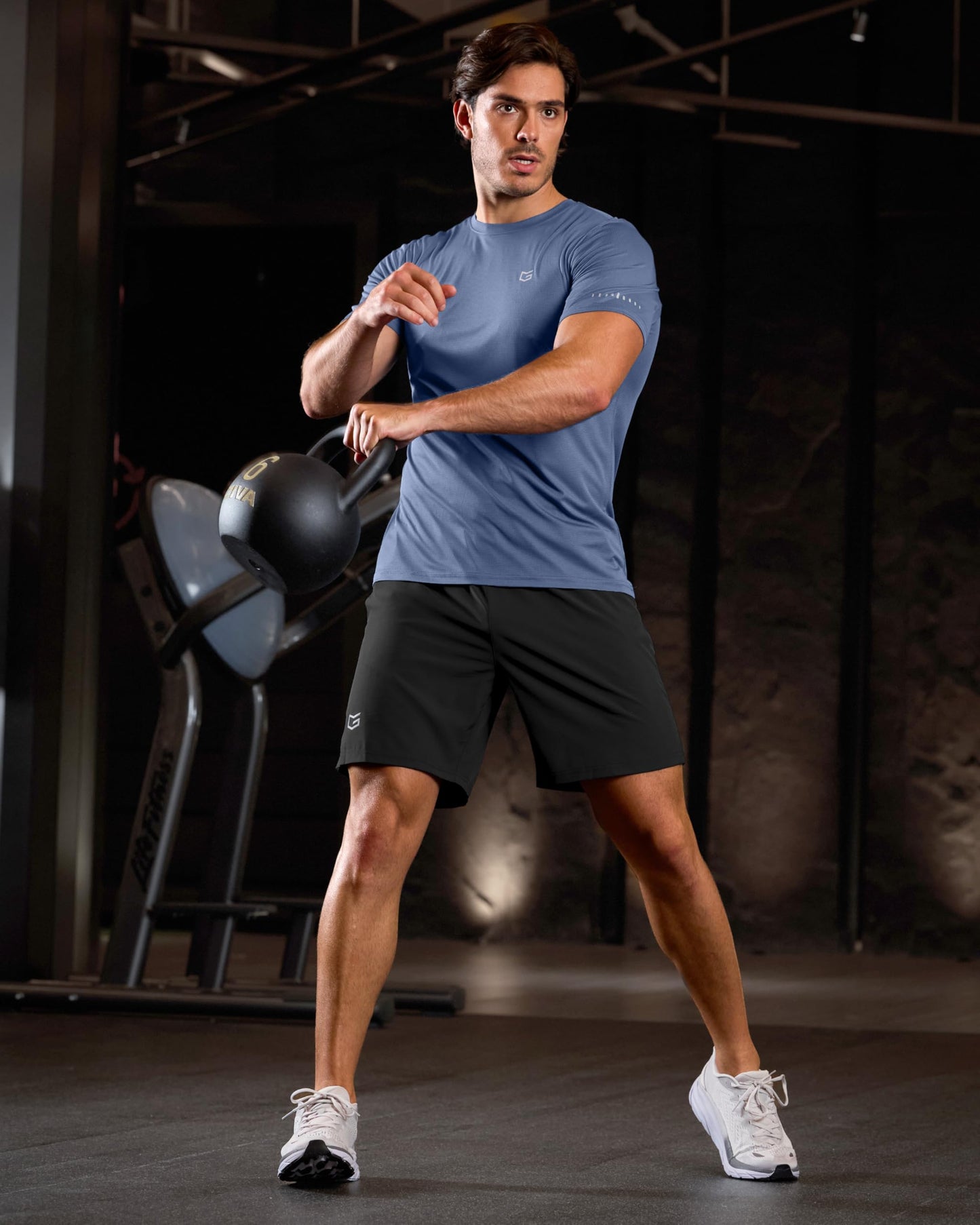 G Gradual Men's Workout Gym Shorts with 2 Zipper Pockets 7"/ 5"/ 9" Quick Dry Athletic Running Basketball Shorts for Men (Black, 7XL)
