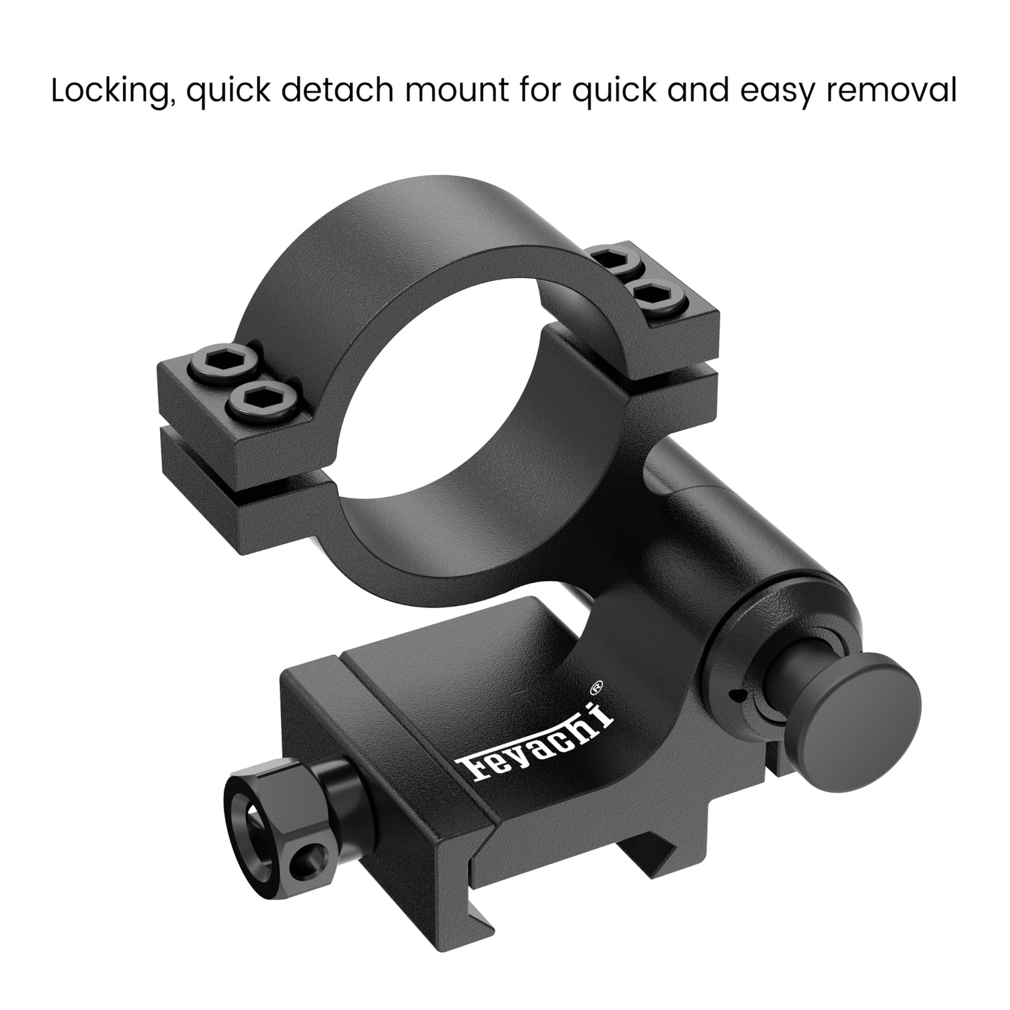 Feyachi M56 1.5X - 5X Zoomable Red Dot Magnifier for Absolute Co-Witness Red Dot Sight Reversible Fits Picatinny Rails