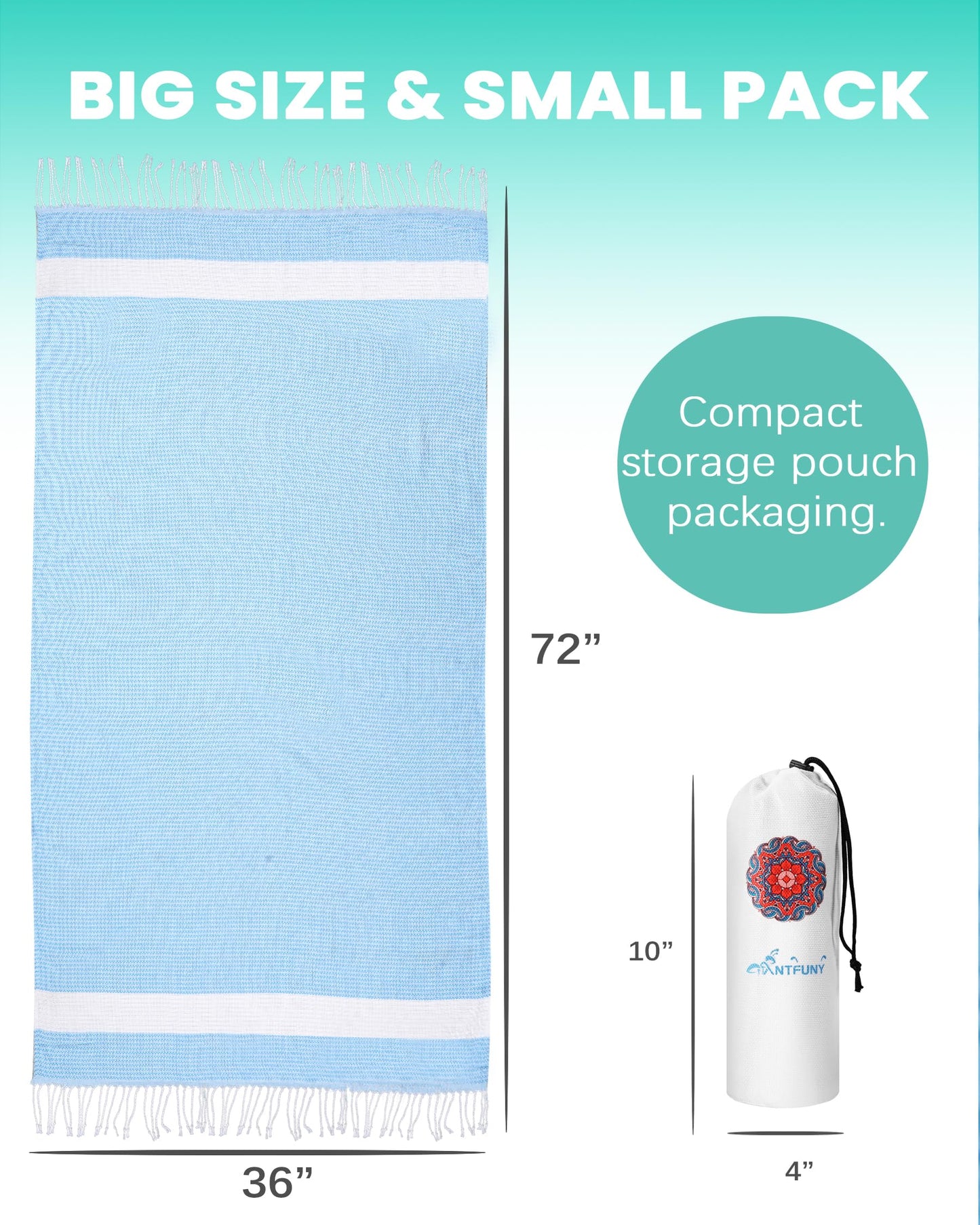4 Packs Turkish Beach Towels Oversized Swim Towel Set Bulk Quick Dry Bath Pool Sand Free Extra Large Xl Big Blanket Adult Travel Essentials Cruise Accessories Must Have Clearance Vacation Stuff