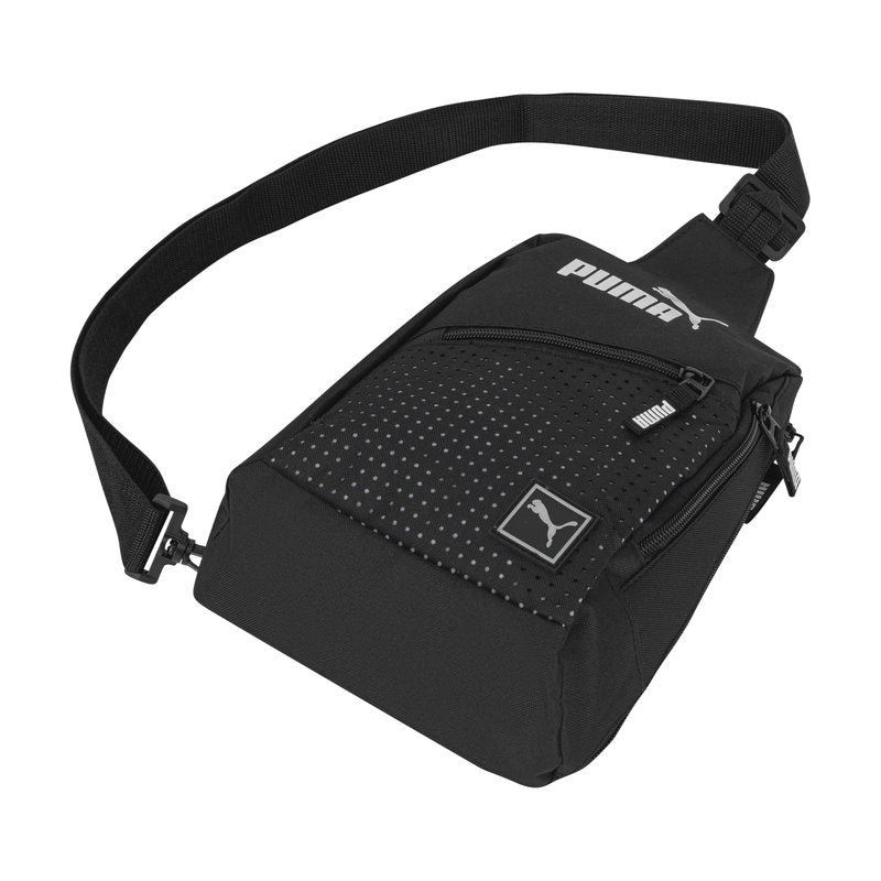 PUMA EVERCAT SIDEWALL SLING BACKPACK,Black/Silver,One Size