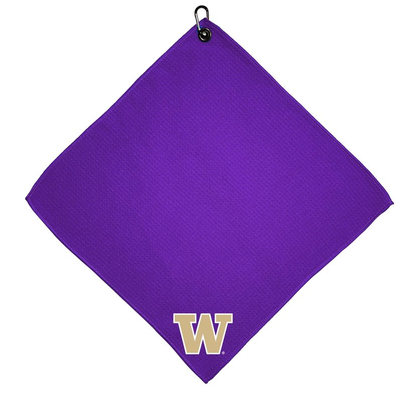 Team Golf NCAA Washington Huskies Microfiber Golf Towel, 15x15 (Multicolor)