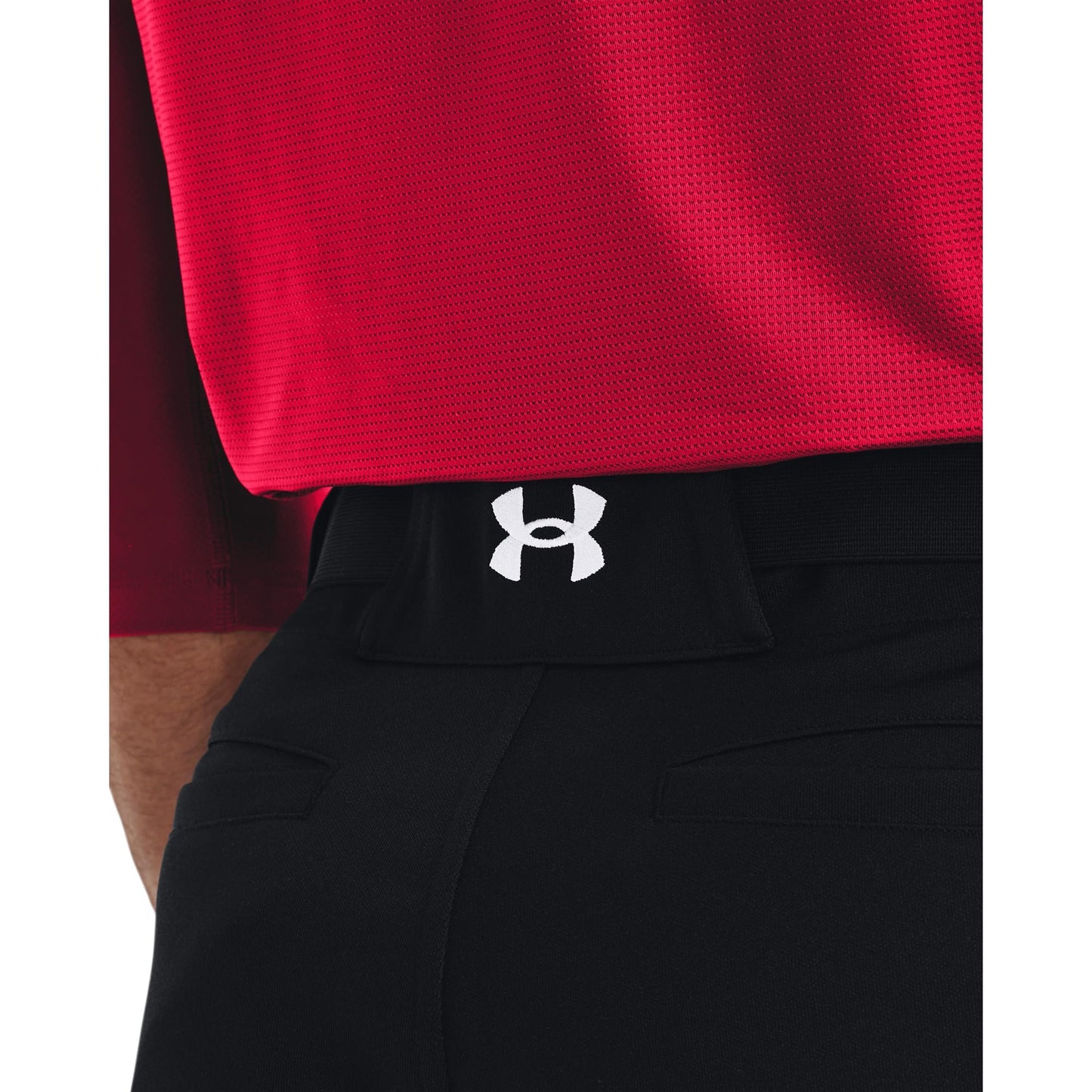 Under Armour Men's Utility Baseball Pant Closed 22, (001) Black / / White, Medium