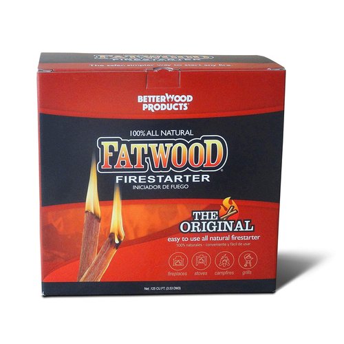 BetterWood Products 5 Pound and 10 Pound Fatwood Natural Pine Fire Starter Pack Non-Toxic Water Repellent Set for Campire, BBQ, or Pellet Stove