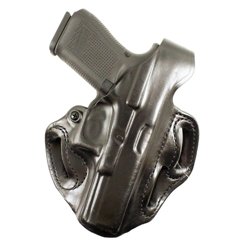 DeSantis Thumb Break Scabbard - OWB Gun Holster for Men and Women - Compatible with Glock 17, 17 Gen 5, 22, 22 Gen 5, 31, 47 - Black, Leather, Right Hand Draw